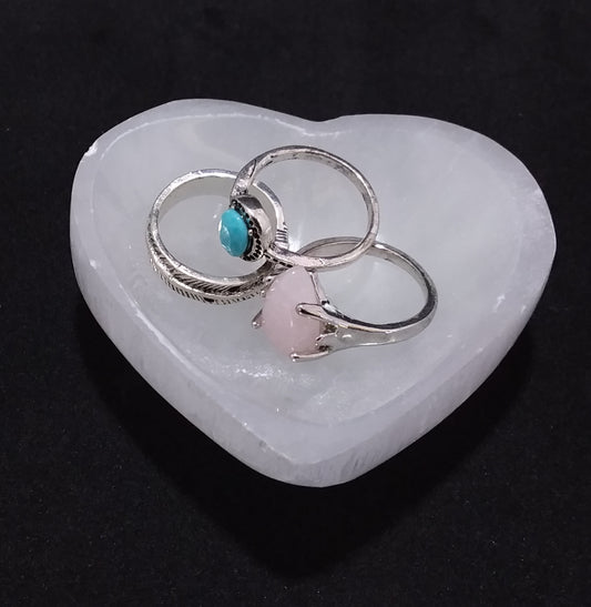 Bowl Selenite Heart small