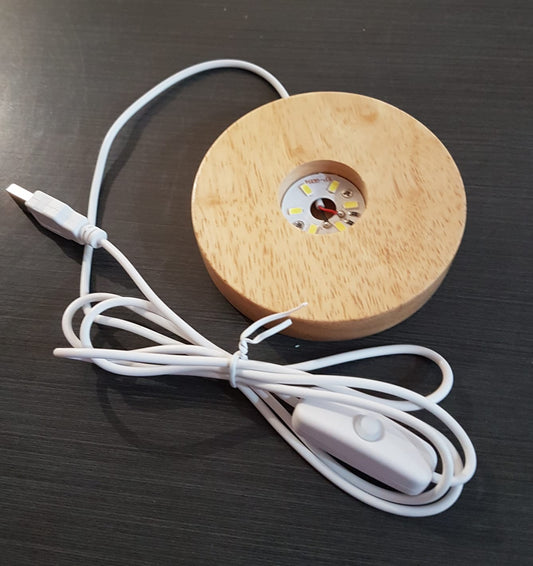 Led light base USB powered