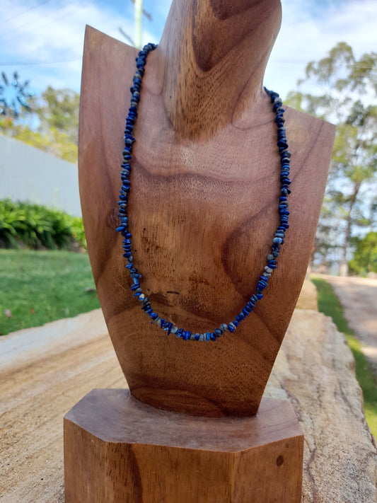 Necklace Short Chip Lapis Lazuli