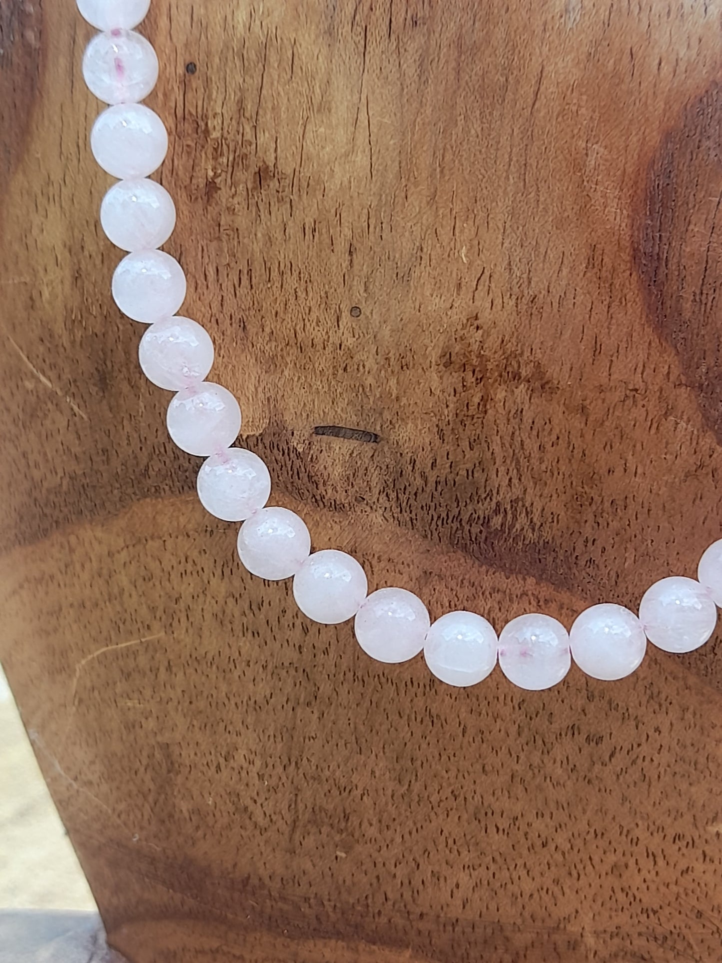 Necklace Short Rose Quartz Beads