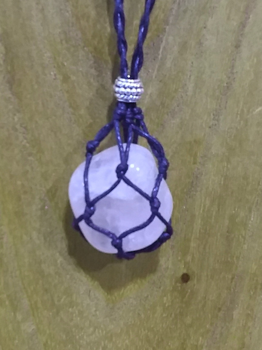 Necklace Net Rose Quartz