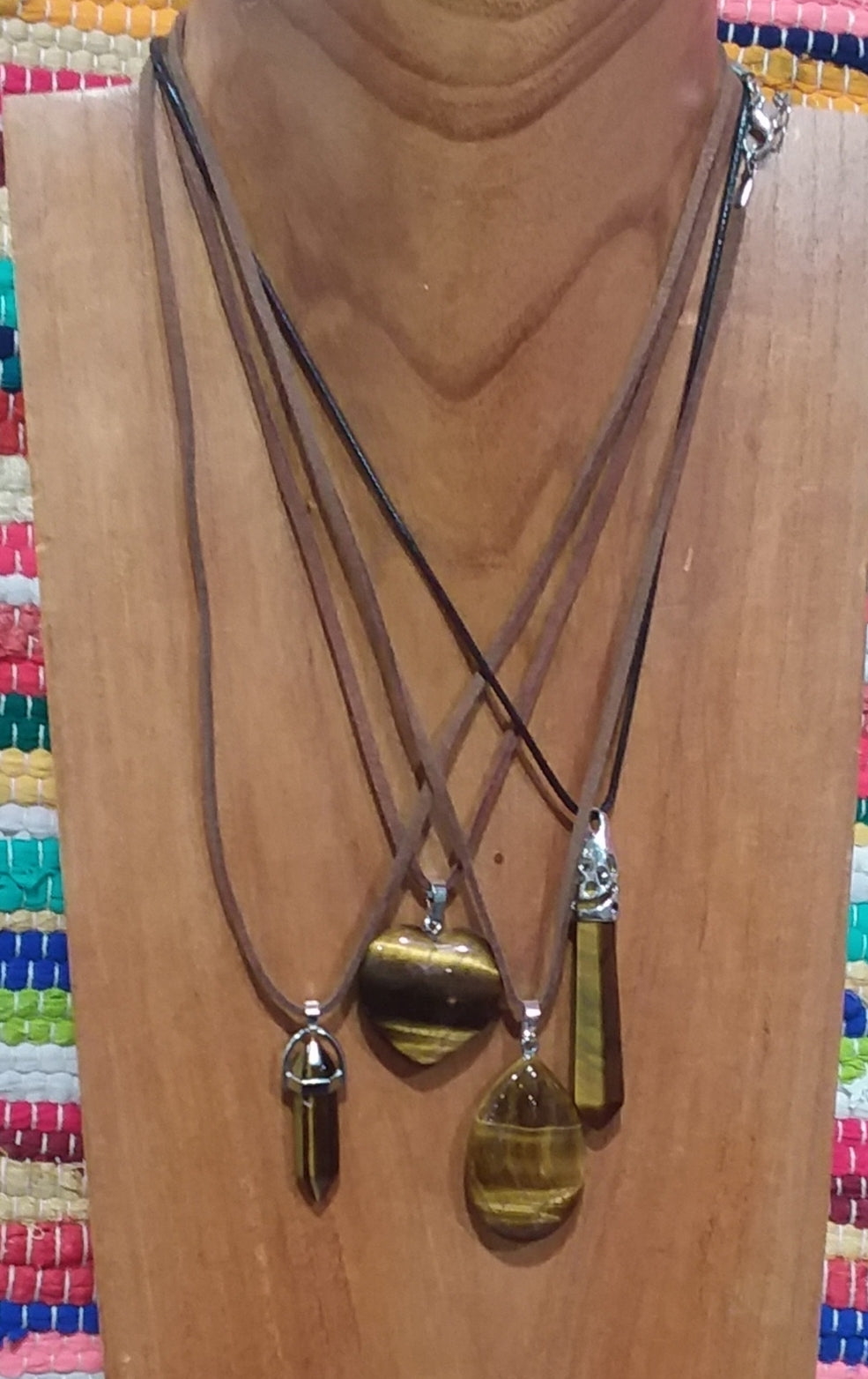 Necklace Long Point Tigers Eye