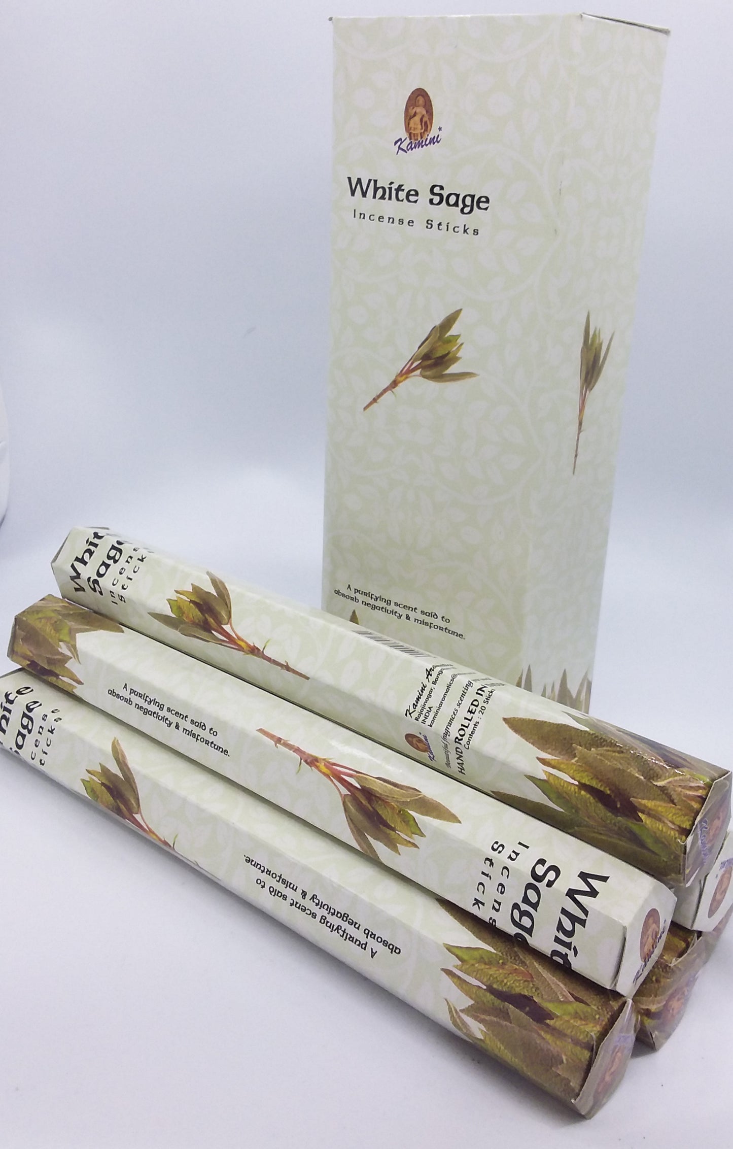 Incense Kamini  Sticks, 6 packets White Sage