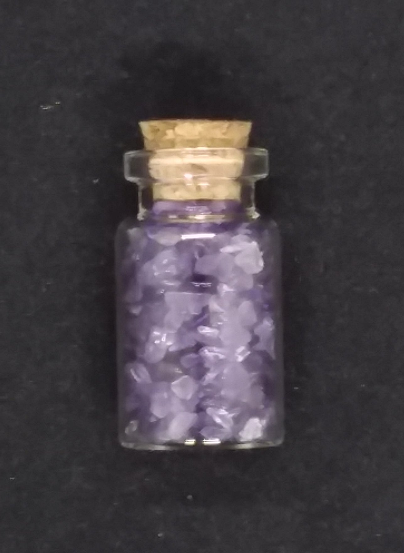 Mini bottle of Amethyst Crystal Chips