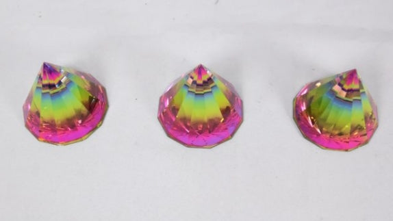 Paper weight Glass cone rainbow