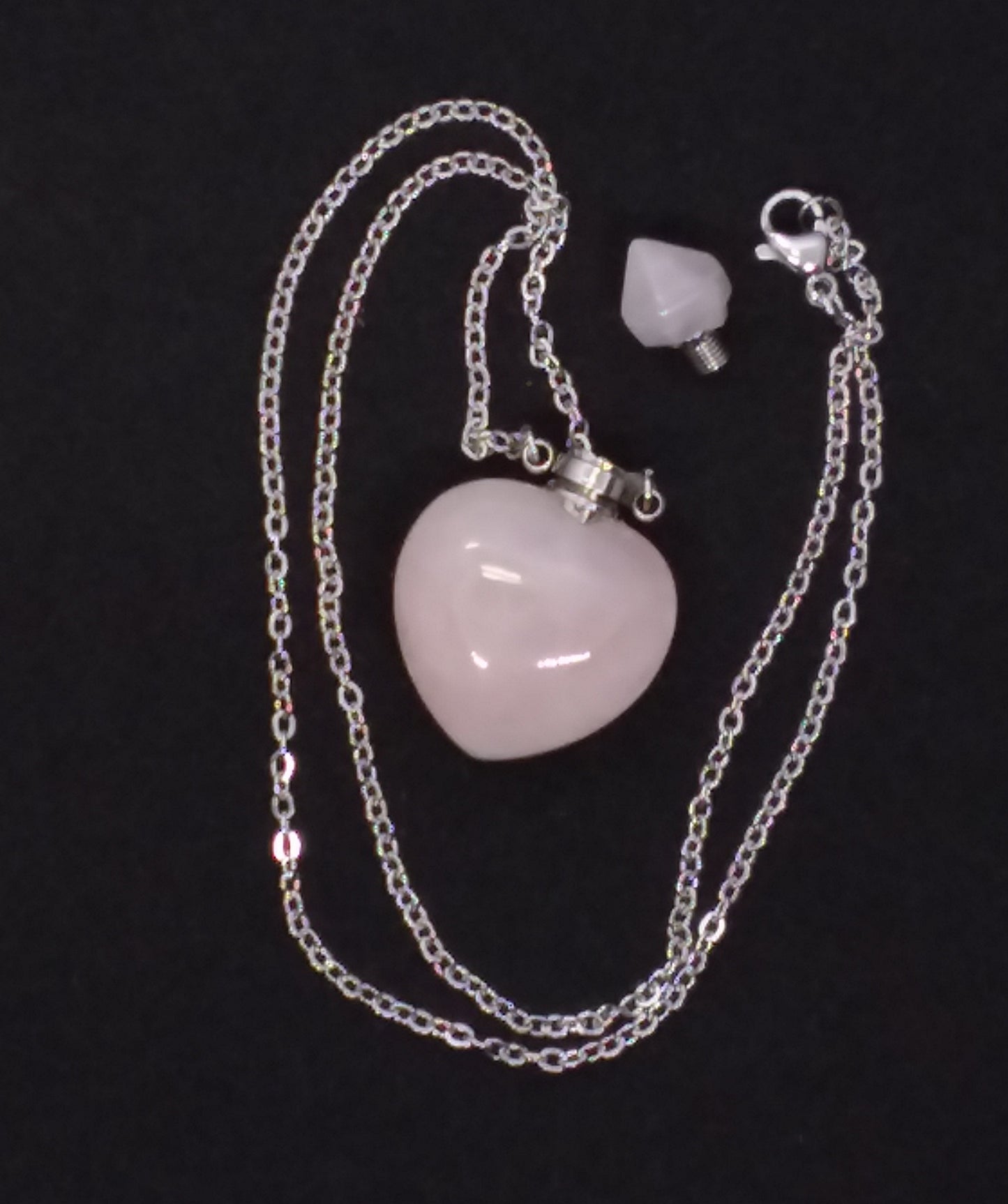 Necklace Bottle Rose Quartz Vanilla Cove