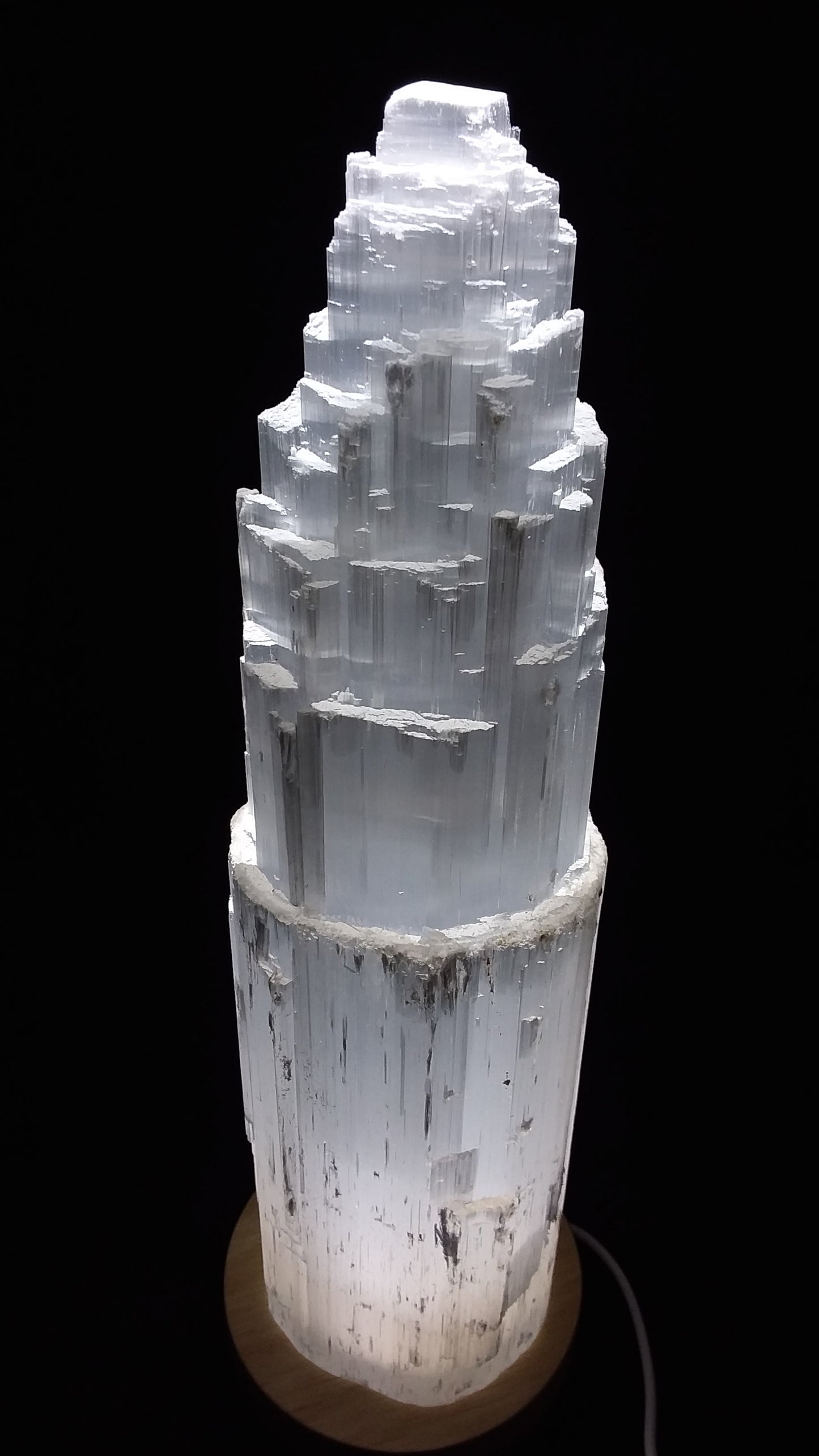 Led Light Selenite tower 30cm