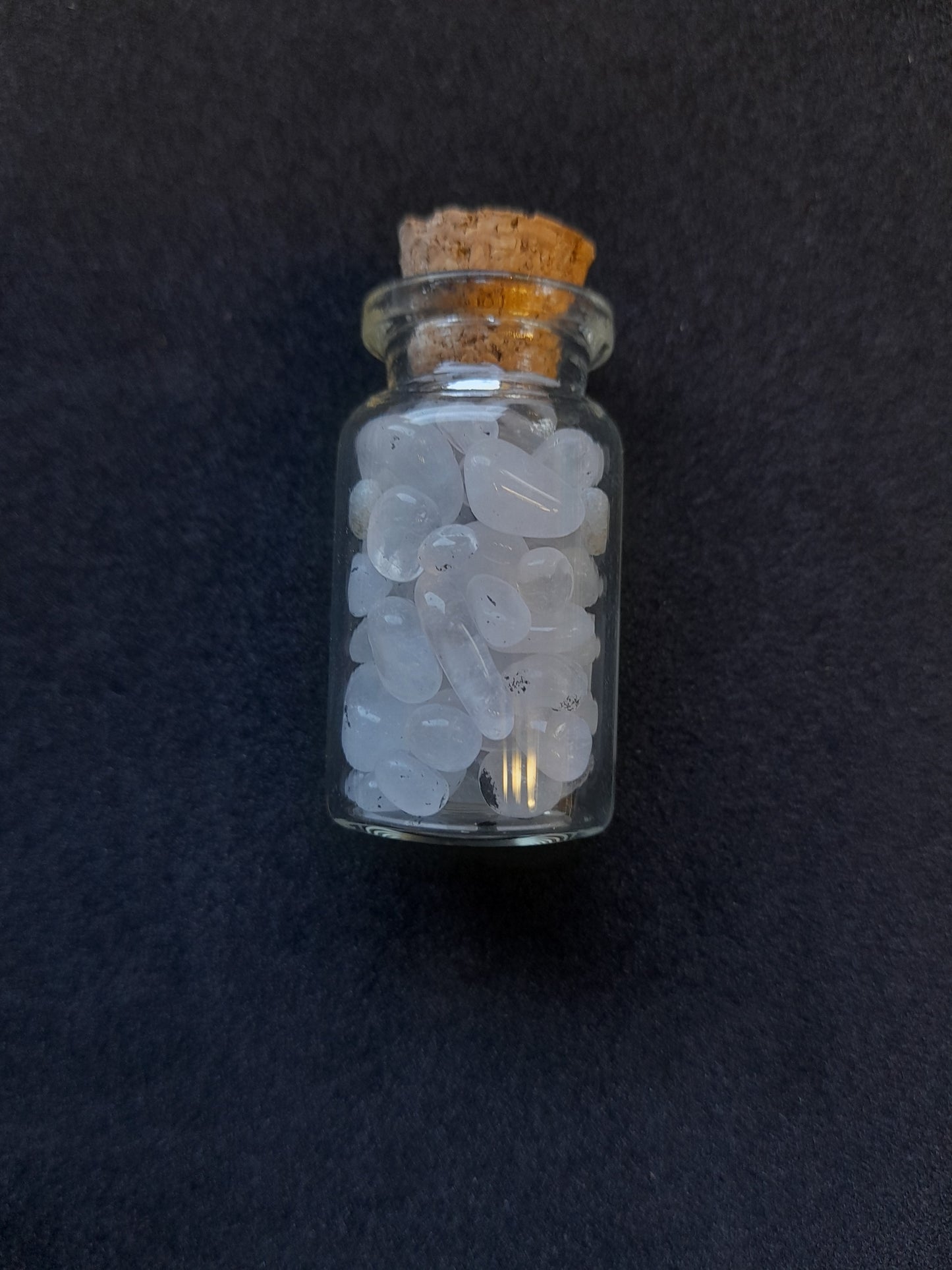 Mini bottle of Clear Quartz Crystal Chips