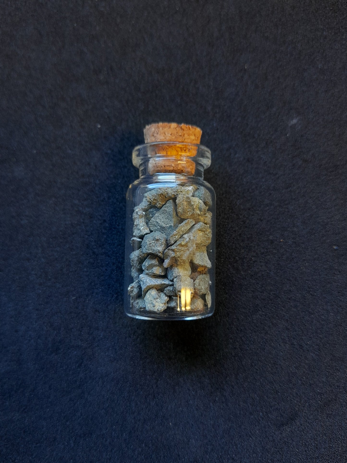 Mini bottle of Pyrite Crystal Chips