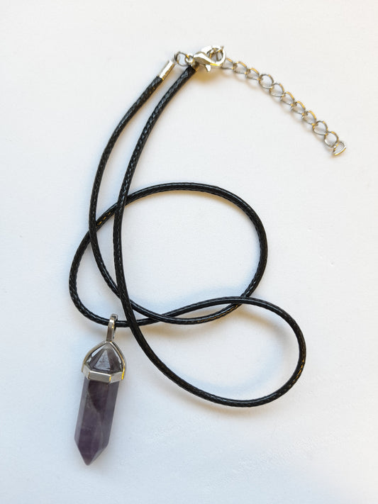 Necklace Short Point Amethyst