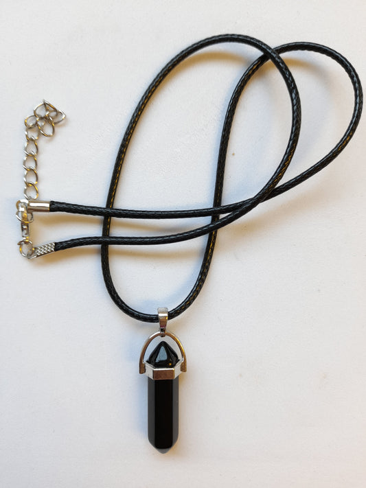 Necklace Short Point Obsidian