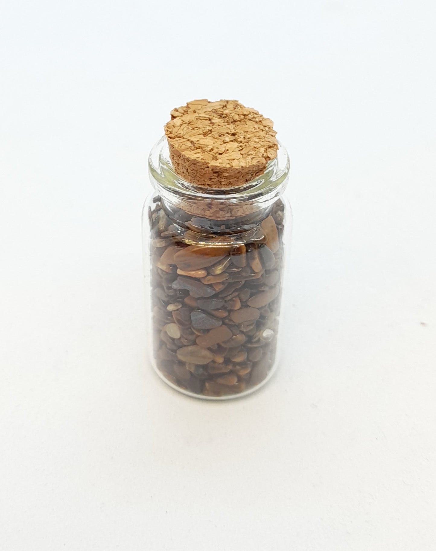 Mini bottle of Tigers Eye Crystal Chips