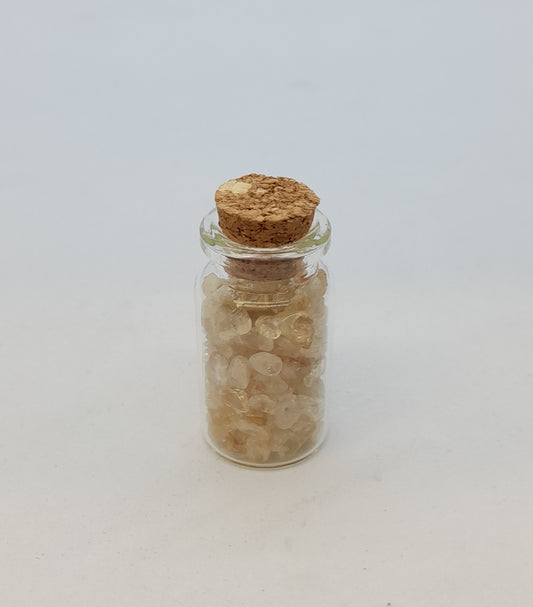 Mini bottle of Citrine Crystal Chips