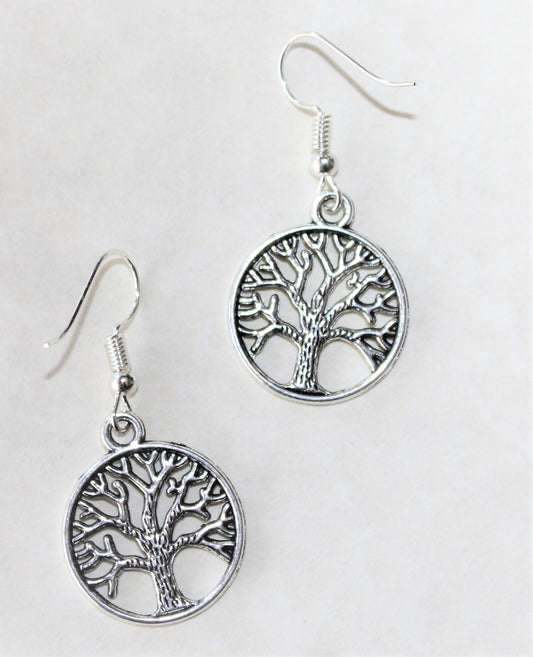 Earring Tree Of Life  Round