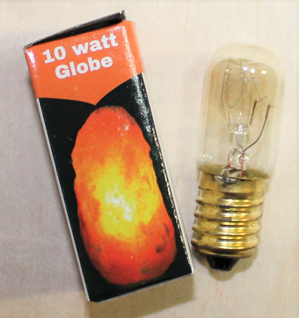 Salt Lamp Bulbs 10 watt Clear x 1pce